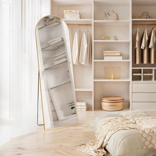 Full Length Arched Mirror with Shatter-Proof Glass for Bedroom or Cloakroom