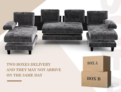 Elegant Large U-Shaped Sectional Sofa for Living Room
