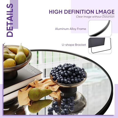 Oversized Full Length Floor Mirror for Bedroom and Living Room, Black