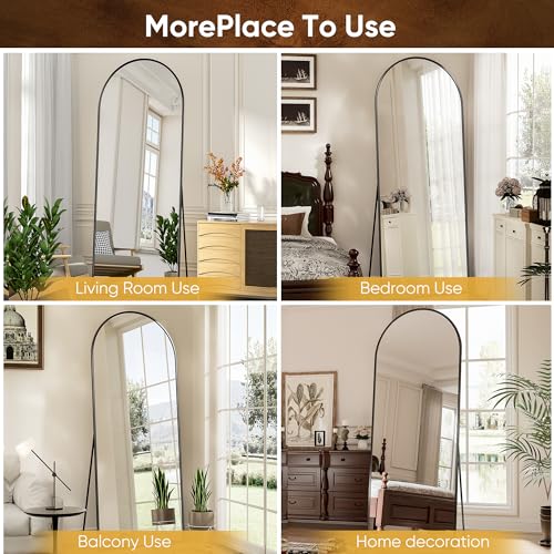 Black Oversized Full-Length Mirror for Bedroom and Living Room