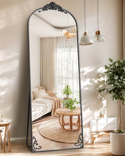 Antok Arched Full Length Mirror, 64×21 - Freestanding Full Body Mirror for Home Decor