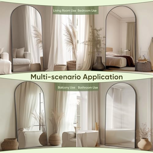 34x76 Inch Arched Full Body Mirror for Bedroom and Living Room