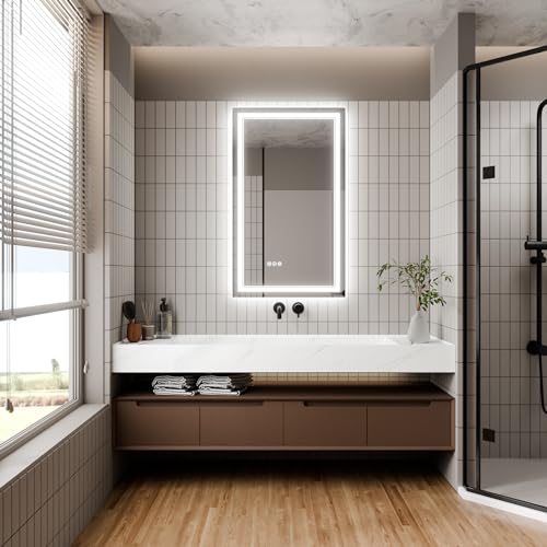 LED Bathroom Vanity Mirror for Washing, Makeup, and Shaving