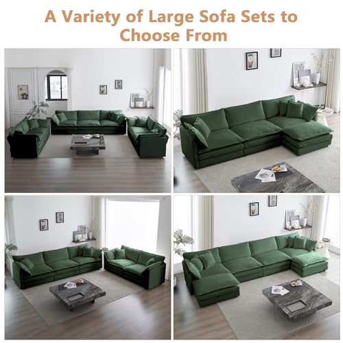 U Shaped Modular Sofa Set with Ottoman for Living Room