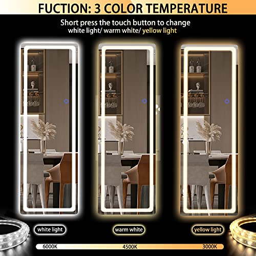 56 x 20 LED Full Body Mirror for Living Room and Bedroom