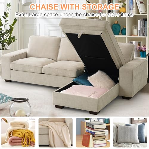 Modern L Shaped Convertible Sectional Sofa Couch for Living Room