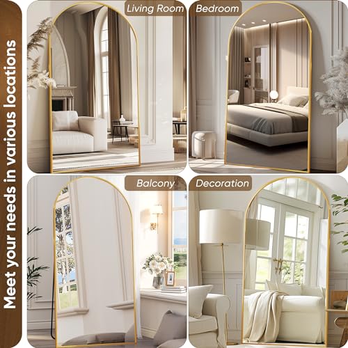 Full Body Standing Mirror for Bedroom and Living Room, Gold