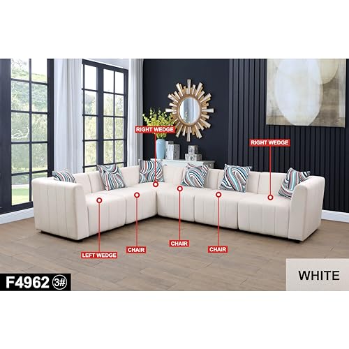 CDT MEDIA White Sectional Sofa