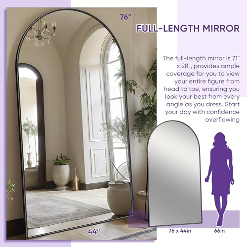 Elegant Oversized Black Full Body Mirror for Bedroom and Living Room
