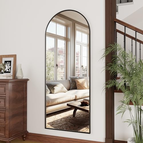 Full Length Mirror for Bedroom and Living Room, 70x26 with Stand, Hanging, Leaning or Wall Mounted, Black