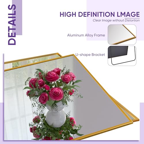 Oversized 78x38 Arched Full Length Mirror with Stand - Freestanding or Wall-Mounted in Gold