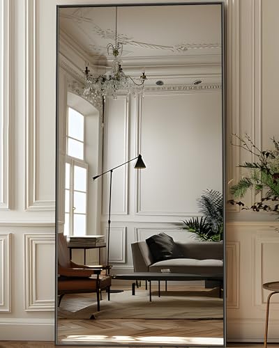 Full Length Floor Mirror for Bedroom, Large Black Mirror - 71x28
