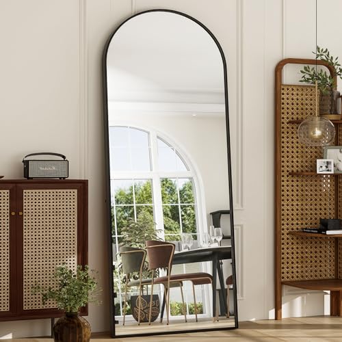 Elegant Extra Large Black Arched Full-Length Mirror for Any Room
