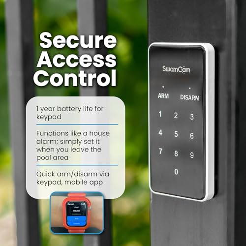 Smart Pool Alarm Camera for Inground and Above Ground Pools - Alerts Onsite, In Home & Phone Before Child Enters Pool