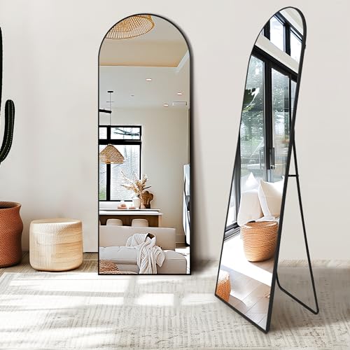 Full-Length Arched Mirror with Stand for Wall, Door, Bedroom, Bathroom, Living Room