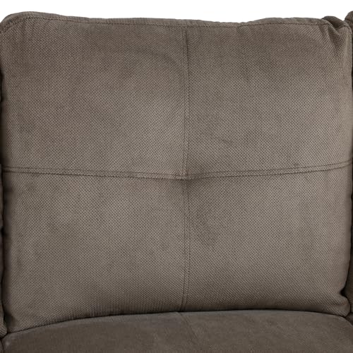 CDT MEDIA Brown Corduroy L-Shaped 2-Piece Sectional Sofa Set