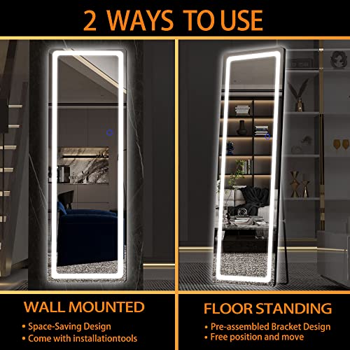 56 x 20 LED Full Body Mirror for Living Room and Bedroom