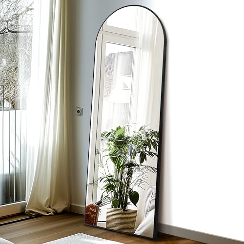 Full-Length Arched Mirror with Stand for Wall, Door, Bedroom, Bathroom, Living Room