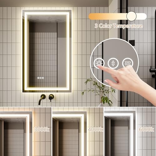 LED Bathroom Vanity Mirror for Washing, Makeup, and Shaving