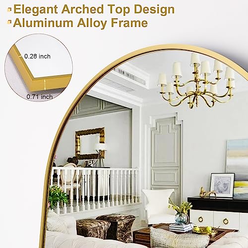 Modern Arched Full Length Mirror for Home Decor, Gold
Audience: Living Room, Bedroom, Cloakroom

Modern Gold Arched Full Length Mirror for Home Decor