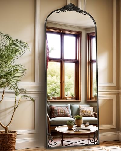 Antok Arched Full Length Mirror, 64×21 - Freestanding Full Body Mirror for Home Decor