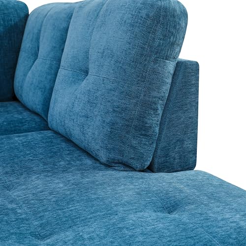 Blue Sectional Sofa: CDT MEDIA MZX-Carl-SS-00038-LWJ, 103.5x74.5x35 (Audience: General furniture shoppers)