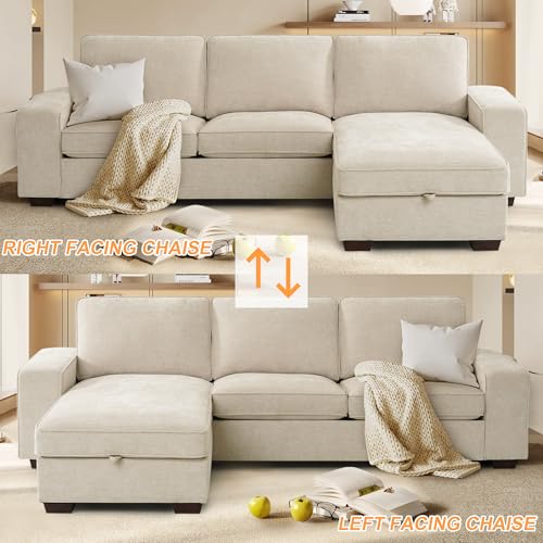 Modern L-Shaped Convertible Sectional Sofa for Living Room