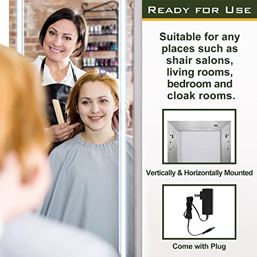LED Full-Length Mirror Over Door for Bedroom and Living Room