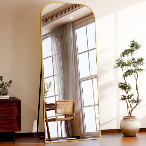 Full Length Mirror for Living Room or Bedroom: 71x26 Gold Frame