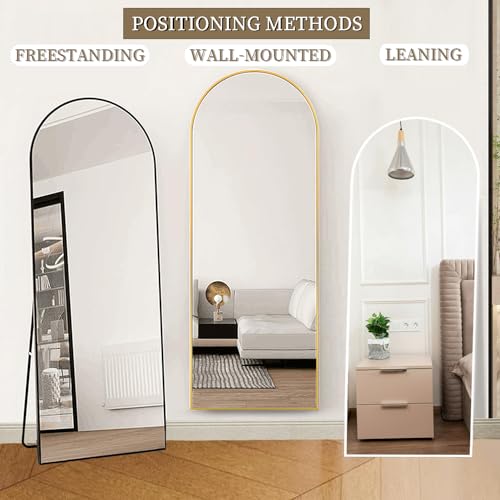 56x20 Arched Full Length Mirror for Bedroom or Living Room