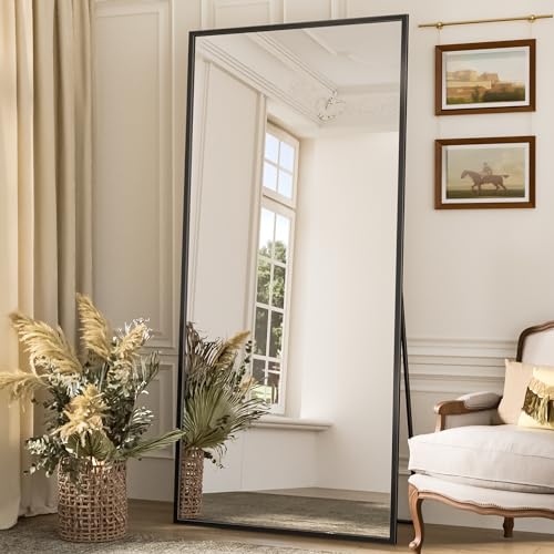 Full Length Floor Mirror for Bedroom, Large Black Mirror - 71x28