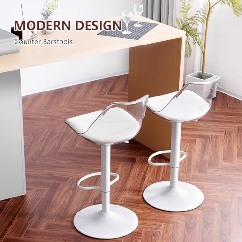 Clear Acrylic Bar Stools for Kitchen Island – Set of 2
