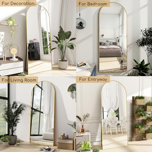 Full Length Gold Mirror for Bedroom, Living Room, or Cloakroom