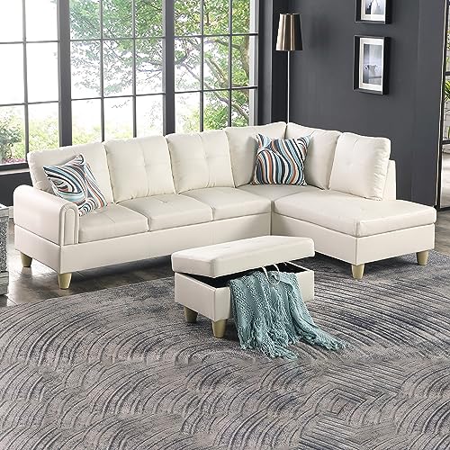 White Sectional Sofa for CDT MEDIA MZX-Bill-SS-00070-LWJ - R